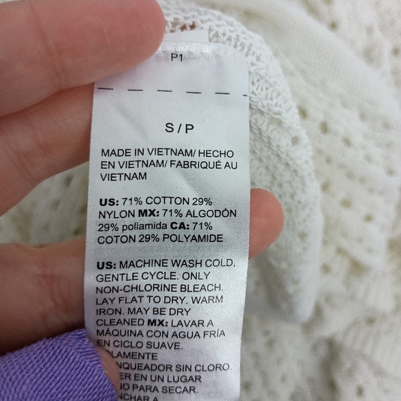 2/$30 WHITE HOUSE BLACK MARKET Boho Elegant Cream Knit Women's Sweater (#1,548) - Picture 3 of 10